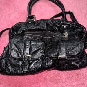 Puma Black Faux Leather Women's Bag
